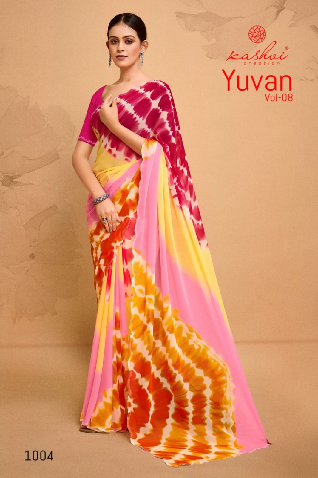 Yuvan Vol 7 By Kashvi Laheriya Printed Georgette Sarees Wholesale Shop In Surat
